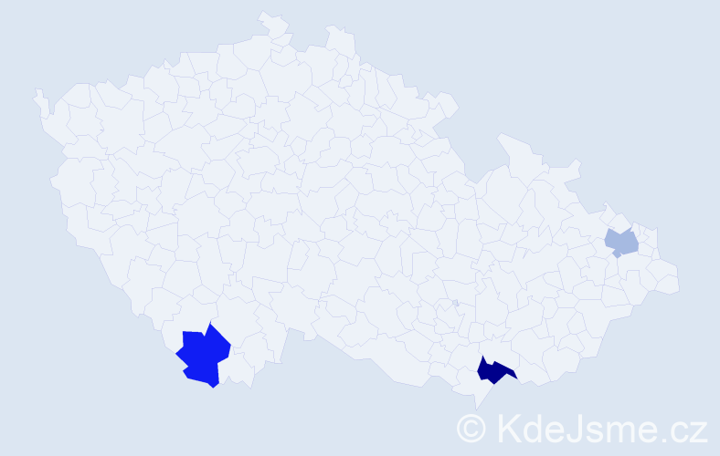 Příjmení: 'Thorpe', počet výskytů 4 v celé ČR