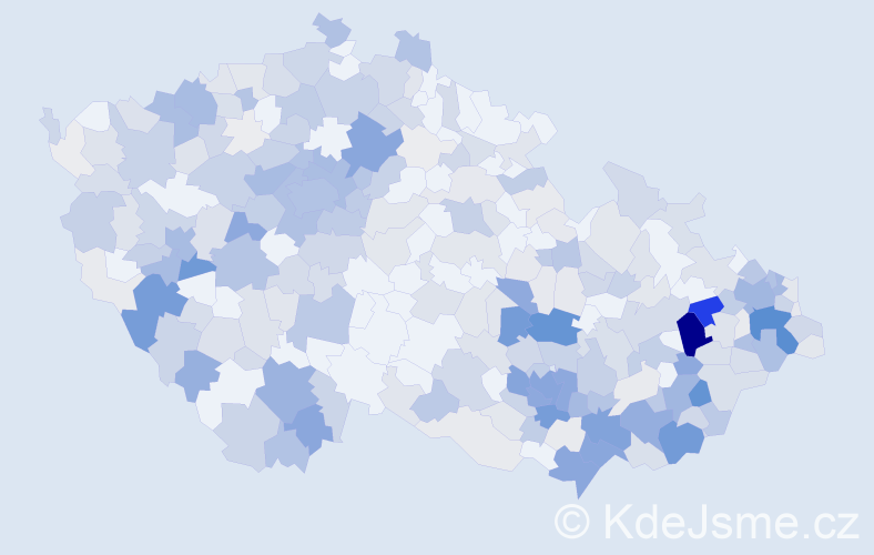 Příjmení: 'Maršálek', počet výskytů 1349 v celé ČR