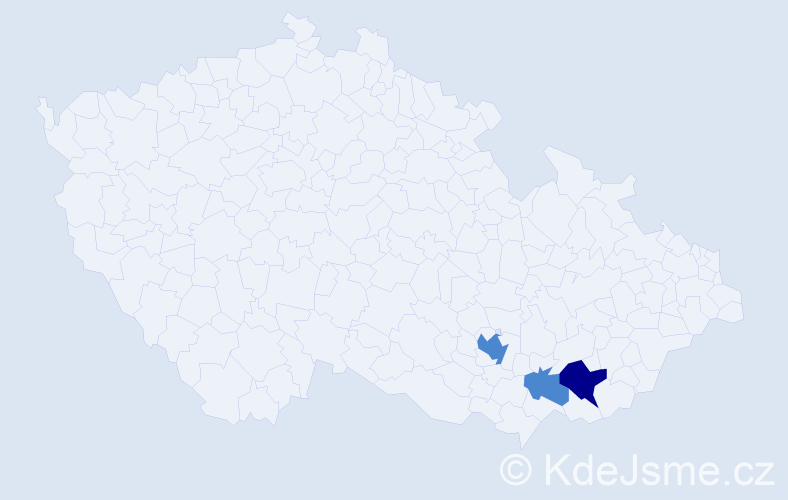 Příjmení: 'Krojzlová', počet výskytů 9 v celé ČR