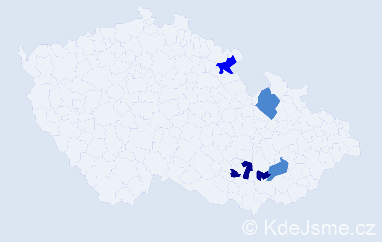 Příjmení: 'Mlčouch', počet výskytů 10 v celé ČR