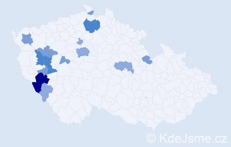 Příjmení: 'Kosohorská', počet výskytů 35 v celé ČR