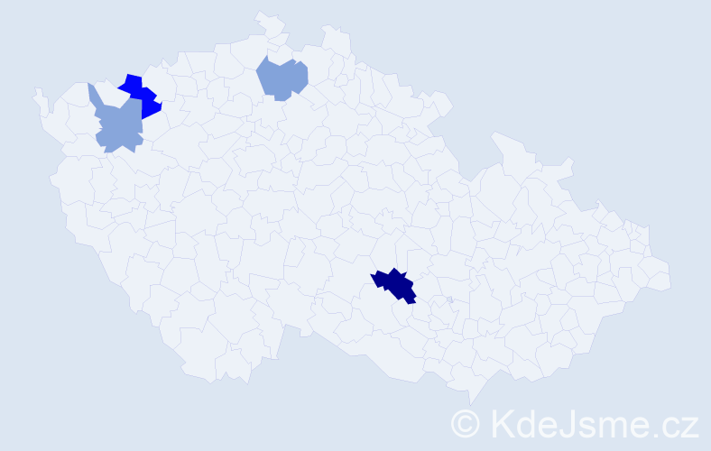 Příjmení: 'Draganov', počet výskytů 6 v celé ČR