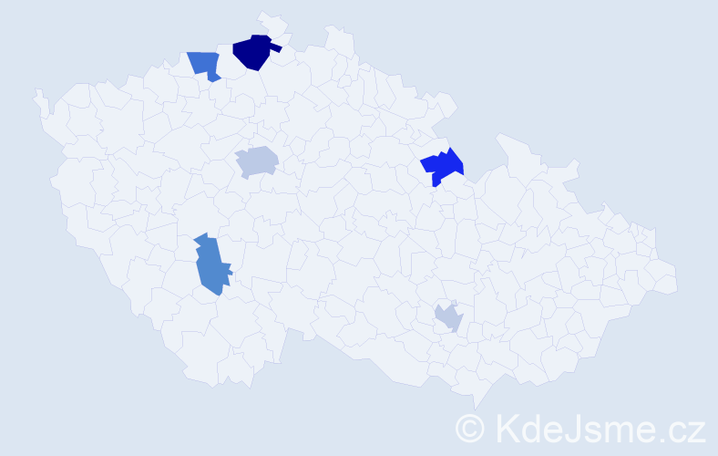 Příjmení: 'Dikoš', počet výskytů 11 v celé ČR