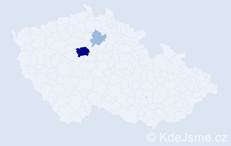 Příjmení: 'Vendr', počet výskytů 5 v celé ČR