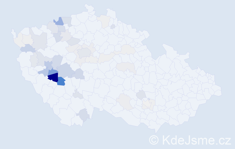 Příjmení: 'Bouše', počet výskytů 209 v celé ČR