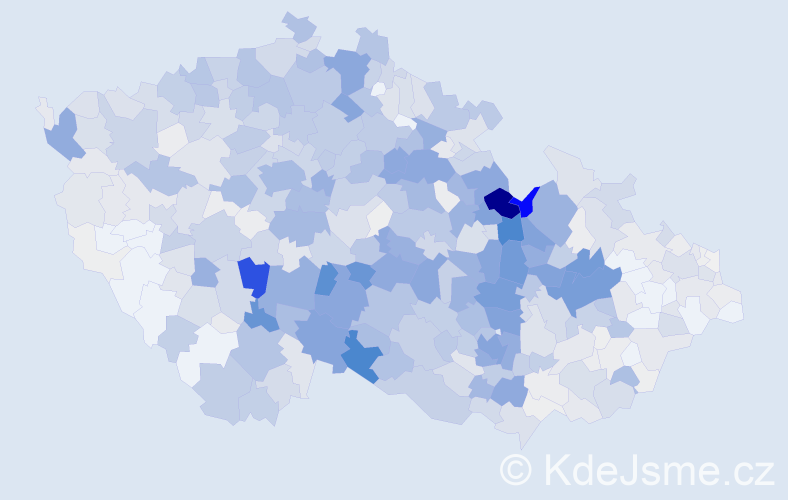 Příjmení: 'Stejskal', počet výskytů 4604 v celé ČR
