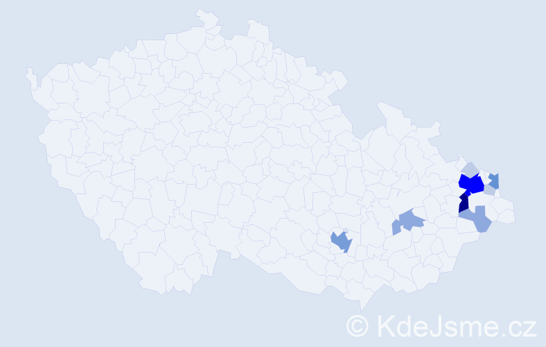 Příjmení: 'Syrková', počet výskytů 33 v celé ČR