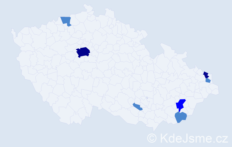 Příjmení: 'Sedláčik', počet výskytů 15 v celé ČR