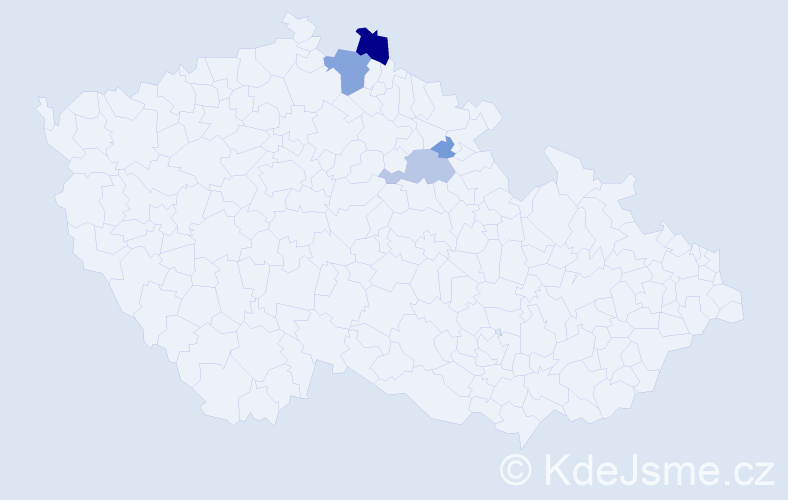 Příjmení: 'Kárasz', počet výskytů 11 v celé ČR