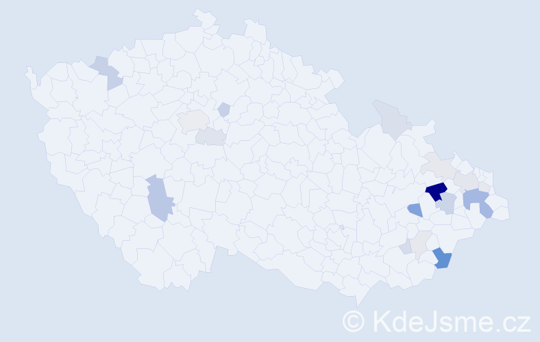 Příjmení: 'Babulíková', počet výskytů 44 v celé ČR