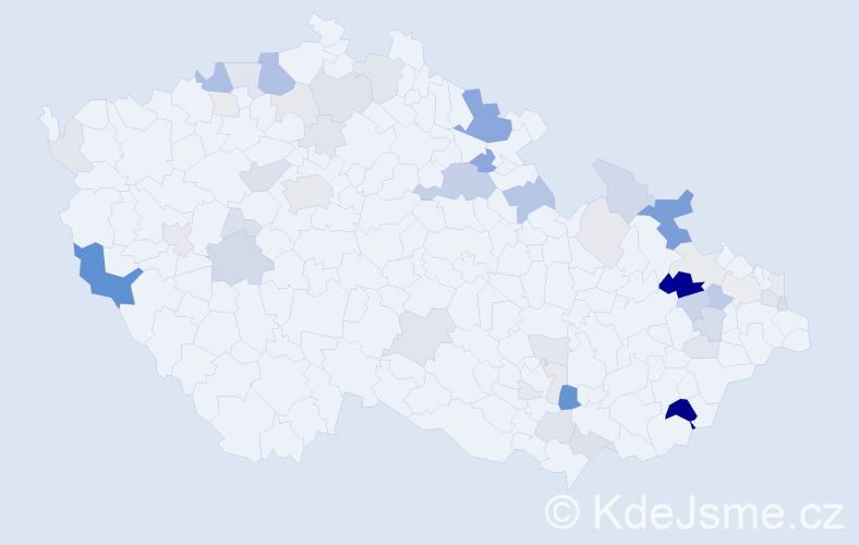 Příjmení: 'Anders', počet výskytů 139 v celé ČR