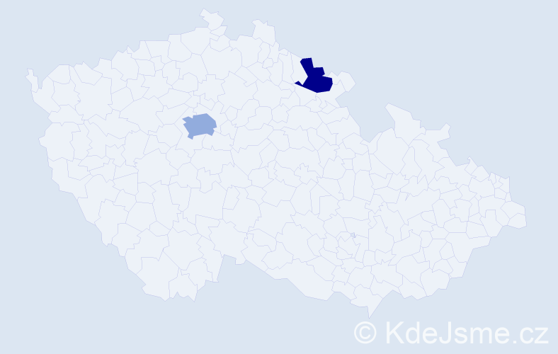 Příjmení: 'Freibertová', počet výskytů 3 v celé ČR