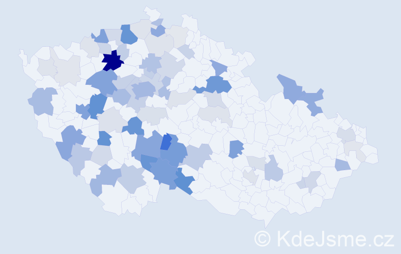 Příjmení: 'Lapka', počet výskytů 219 v celé ČR