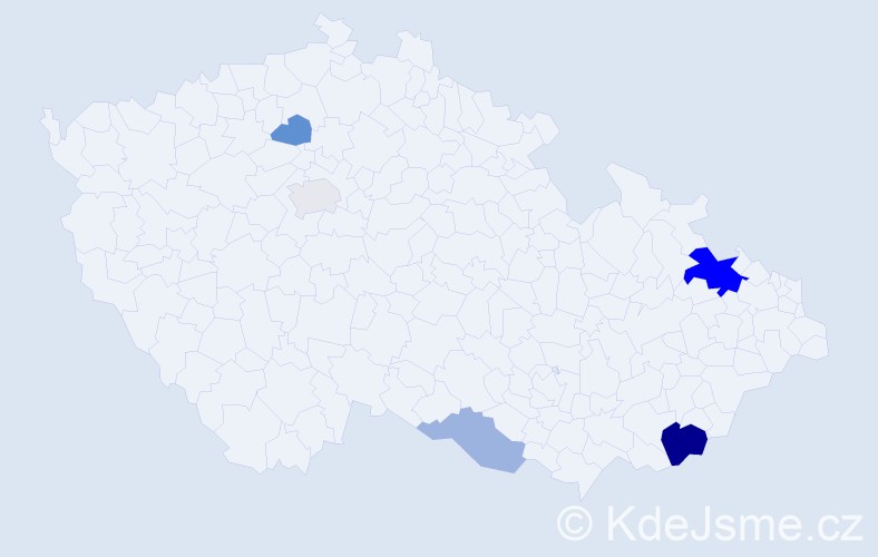 Příjmení: 'Roder', počet výskytů 12 v celé ČR