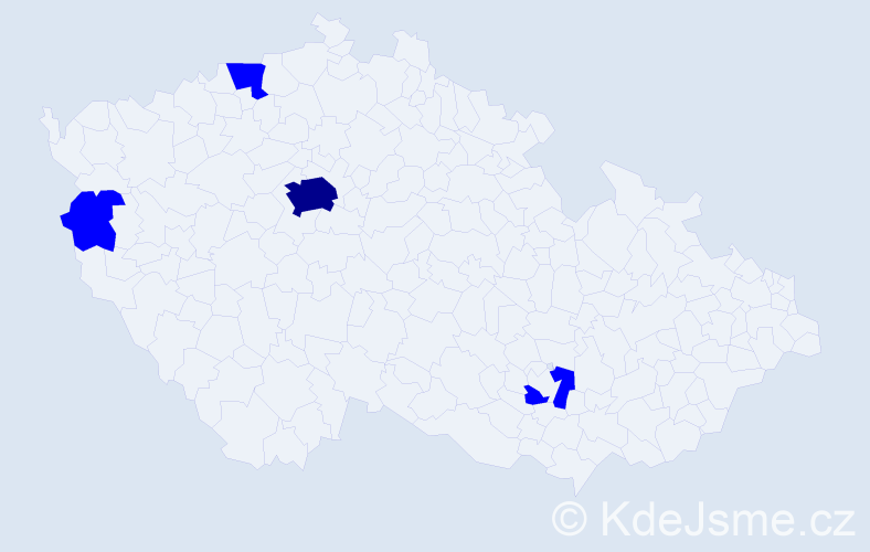 Příjmení: 'Potfaj', počet výskytů 5 v celé ČR