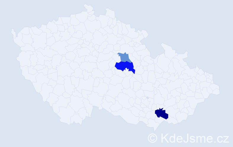 Příjmení: 'Čejgl', počet výskytů 8 v celé ČR
