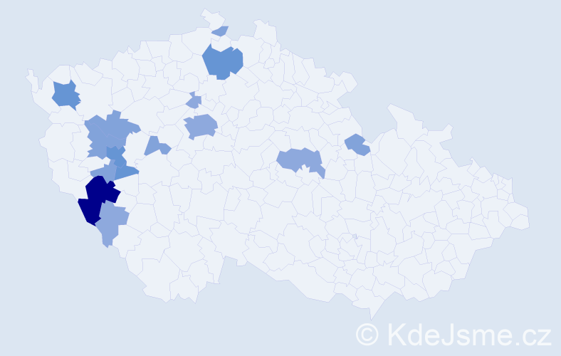 Příjmení: 'Kosohorská', počet výskytů 36 v celé ČR