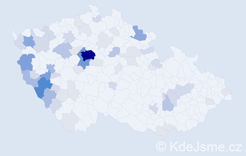 Příjmení: 'Turner', počet výskytů 167 v celé ČR