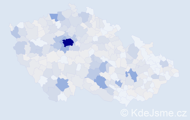 Příjmení: 'Nejedlý', počet výskytů 1684 v celé ČR