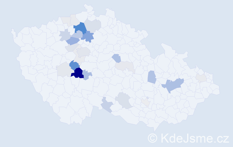 Příjmení: 'Valsa', počet výskytů 91 v celé ČR