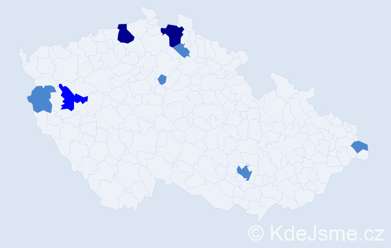 Příjmení: 'Basarab', počet výskytů 13 v celé ČR