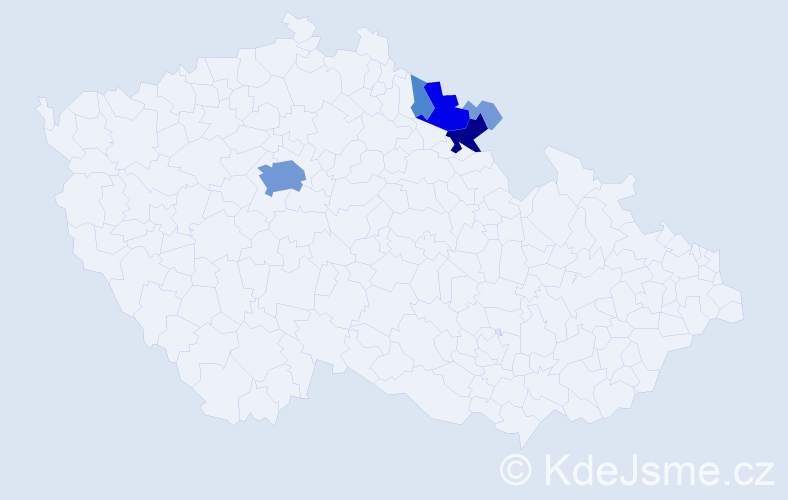 Příjmení: 'Netresta', počet výskytů 18 v celé ČR