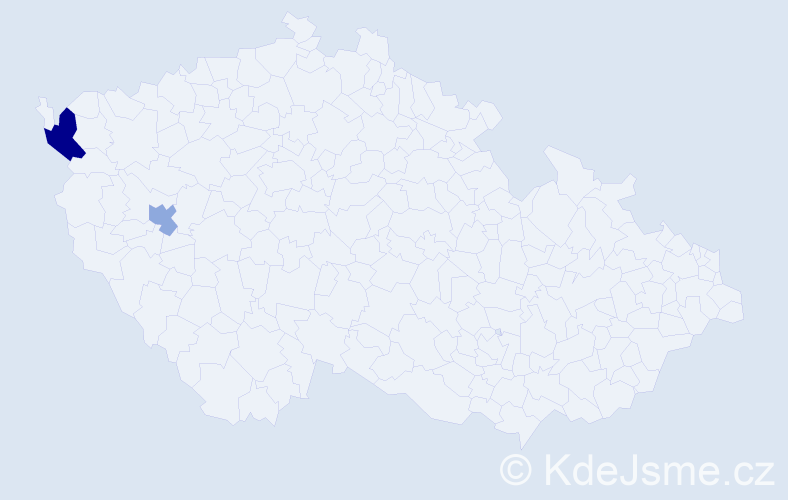 Příjmení: 'Pingert', počet výskytů 6 v celé ČR