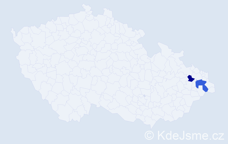 Příjmení: 'Dorociák', počet výskytů 15 v celé ČR