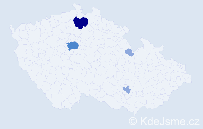 Příjmení: 'Karovičová', počet výskytů 9 v celé ČR