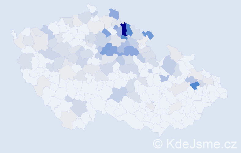 Příjmení: 'Hamáčková', počet výskytů 372 v celé ČR