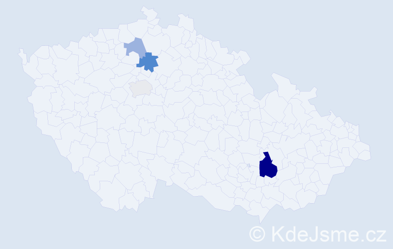 Příjmení: 'Nalezínek', počet výskytů 9 v celé ČR