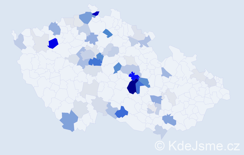 Příjmení: 'Bezchleba', počet výskytů 162 v celé ČR