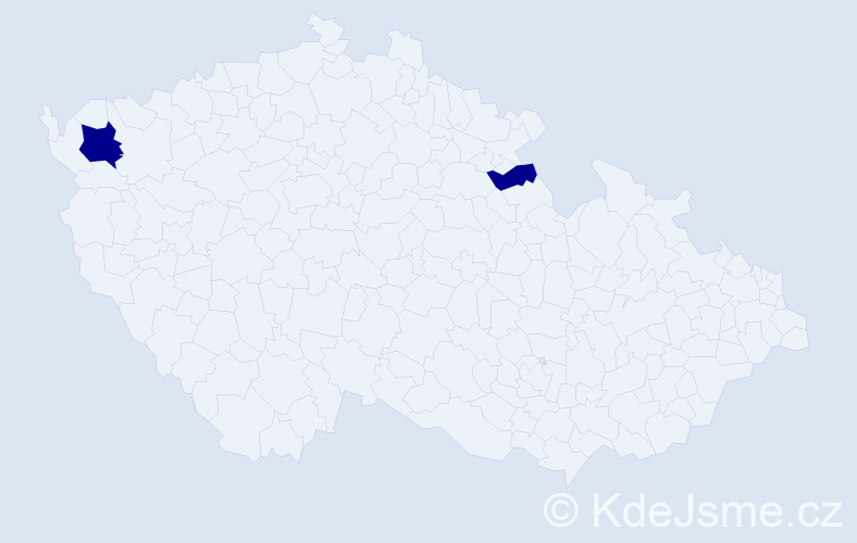 Příjmení: 'Klavzeková', počet výskytů 2 v celé ČR