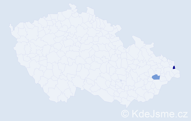 Příjmení: 'Cerniňák', počet výskytů 3 v celé ČR