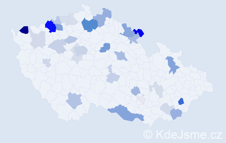 Příjmení: 'Nemeš', počet výskytů 84 v celé ČR