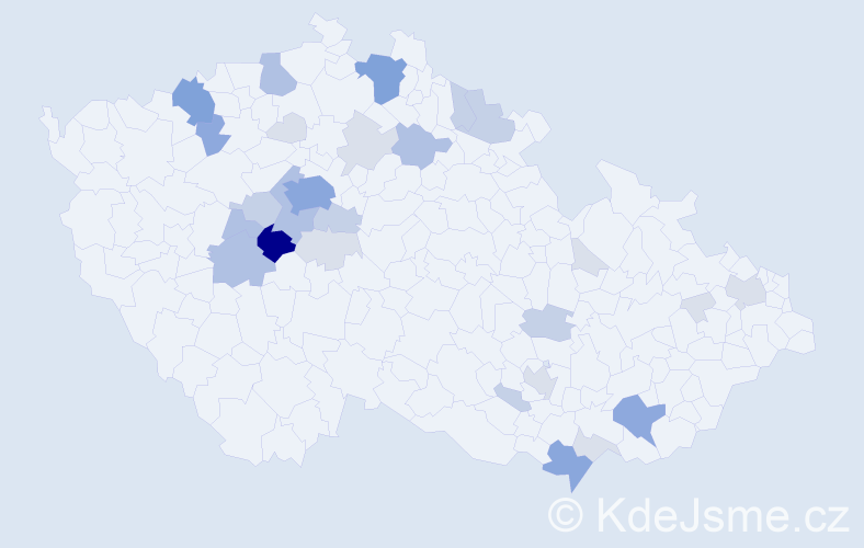 Příjmení: 'Kobík', počet výskytů 88 v celé ČR