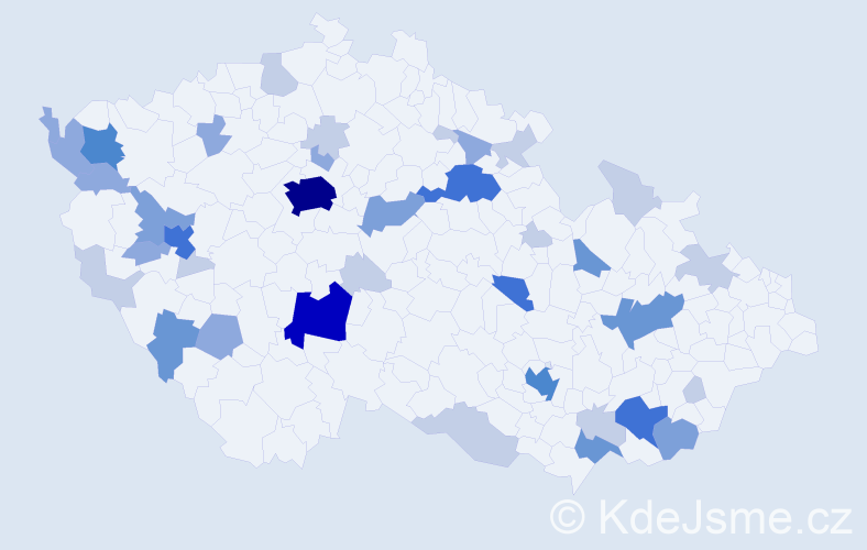 Příjmení: 'Roch', počet výskytů 109 v celé ČR