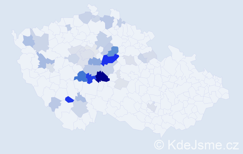 Příjmení: 'Kronusová', počet výskytů 139 v celé ČR