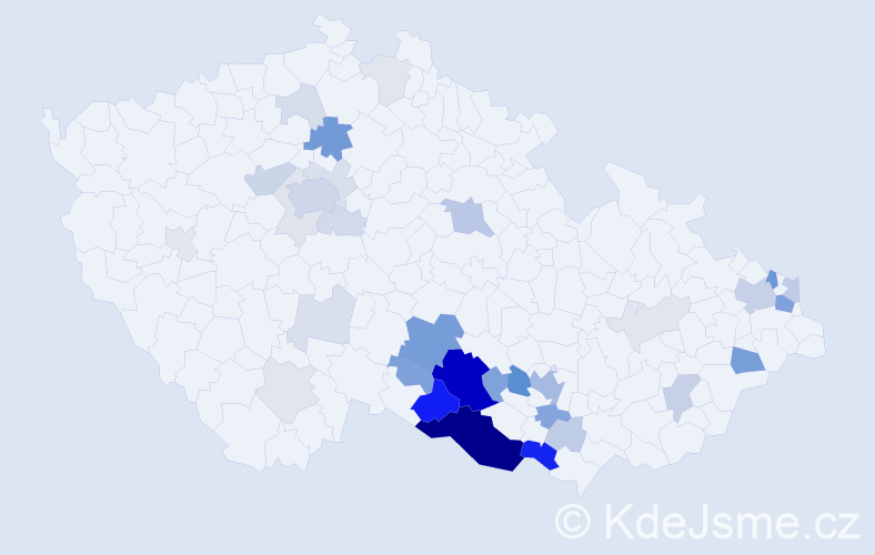 Příjmení: 'Sapík', počet výskytů 127 v celé ČR
