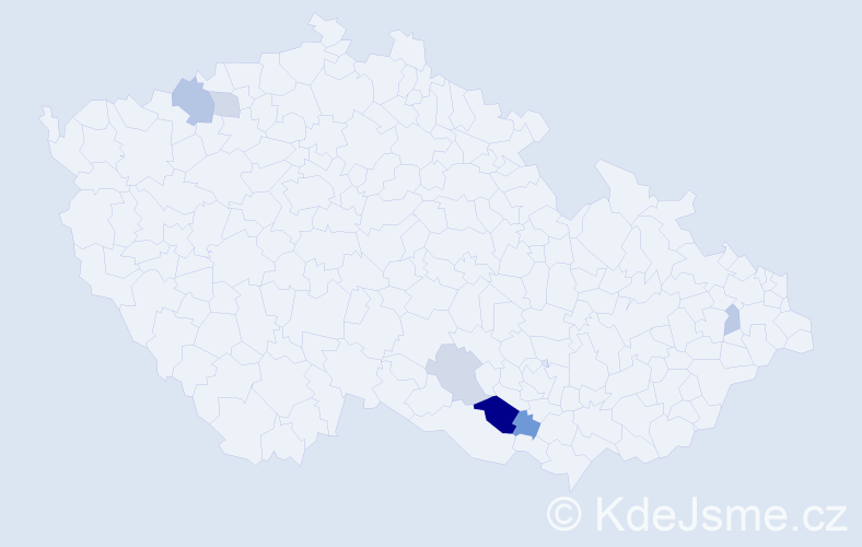 Příjmení: 'Grasgruber', počet výskytů 11 v celé ČR