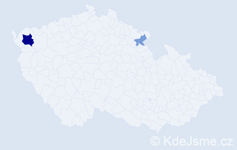 Příjmení: 'Doboziová', počet výskytů 5 v celé ČR