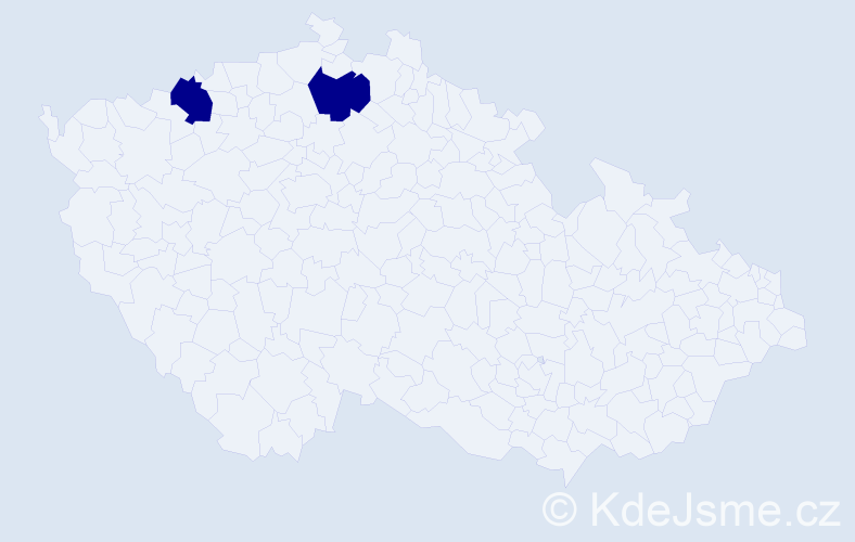 Příjmení: 'Byrtková', počet výskytů 2 v celé ČR