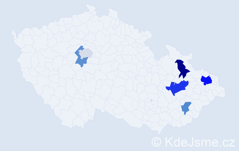 Příjmení: 'Mecnarowski', počet výskytů 10 v celé ČR