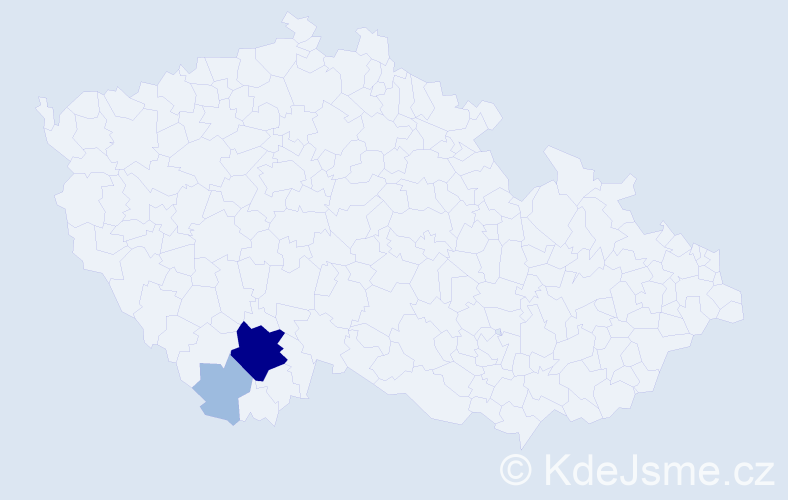 Příjmení: 'Feierer', počet výskytů 5 v celé ČR