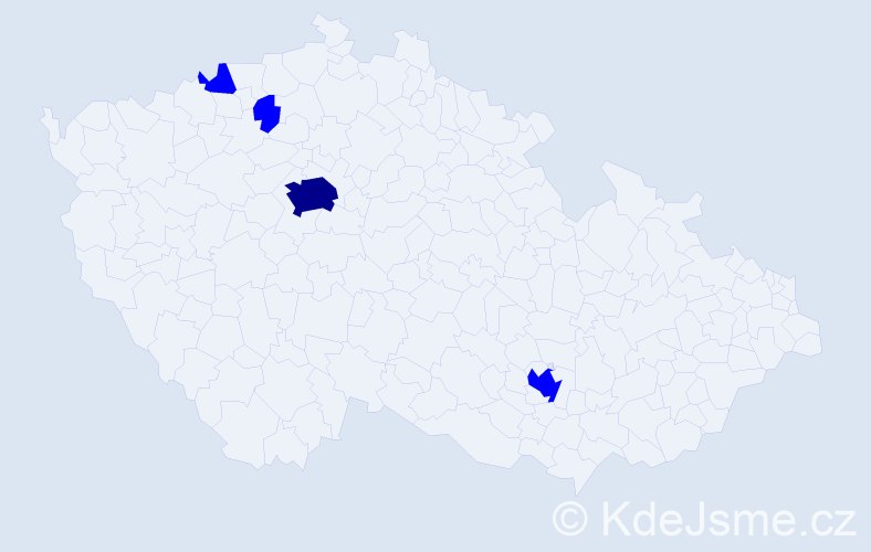 Příjmení: 'Kurth', počet výskytů 5 v celé ČR