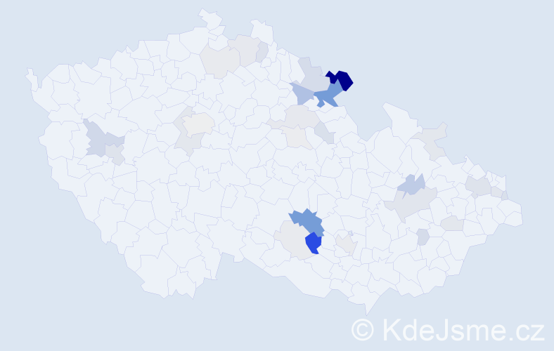 Příjmení: 'Osoba', počet výskytů 95 v celé ČR