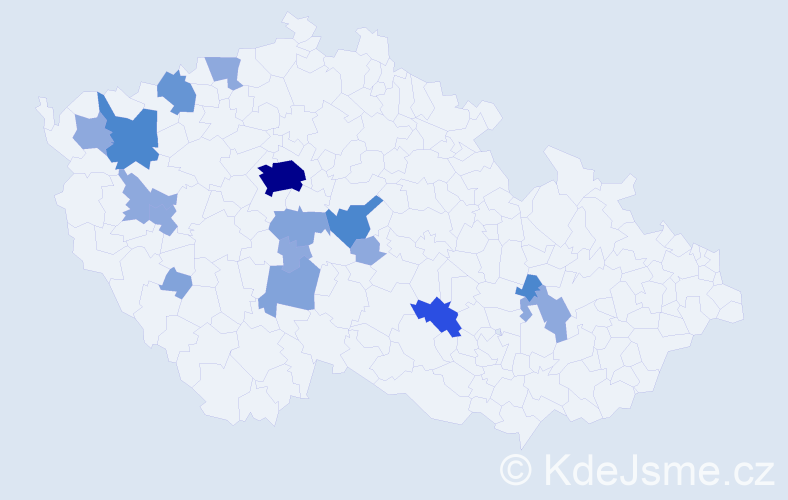 Příjmení: 'Frantlová', počet výskytů 41 v celé ČR
