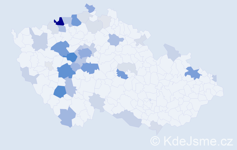 Příjmení: 'Korejsová', počet výskytů 137 v celé ČR