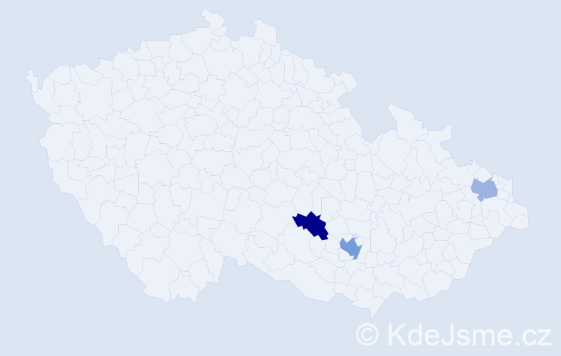 Příjmení: 'Kániová', počet výskytů 4 v celé ČR