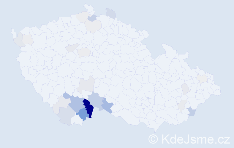 Příjmení: 'Cepák', počet výskytů 111 v celé ČR